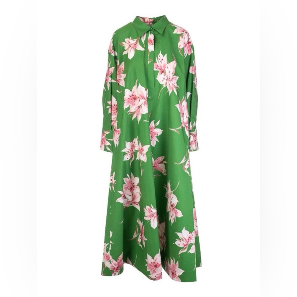 VALENTINO GARAVANI
Lilium print cotton dress in green size IT 42 - Picture 4 of 16